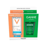 Kit Vichy Protetor Solar Facial Capital Soleil Hydra-Matte + Gel de Limpeza Facial Profunda Normaderm  FPS 50 - 30 g + 50 g