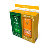 Kit Vichy Protetor Solar Facial Capital Soleil Hydra-Matte + Gel de Limpeza Facial Profunda Normaderm  Média - FPS 60 - 40 g + 50 g