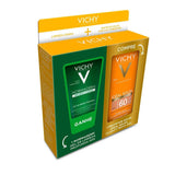 Kit Vichy Protetor Solar Facial Capital Soleil Hydra-Matte + Gel de Limpeza Facial Profunda Normaderm  Média - FPS 60 - 40 g + 50 g