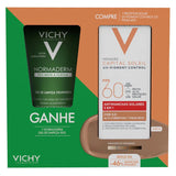 Kit Vichy Protetor Solar UV Pigment Control + Gel de Limpeza Facial Profunda Normaderm  Cor 3.0 - FPS 60 - 40 g + 50 g