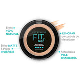 Pó Compacto Maybelline Ny Fit Me B03 Médio Claro Bege Efeito Mate Com 1 Unidade