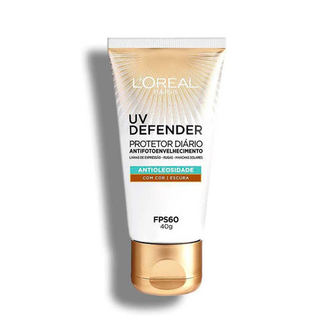 Protetor Facial FPS60 L'Oreal UV Defender Escuro 40g