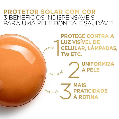 Protetor Facial FPS60 L'Oreal UV Defender Escuro 40g