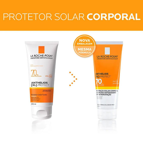 Protetor Solar Corporal La Roche-Posay Anthelios [XL]-Protect  Sem Cor - FPS 70 - 200 mL