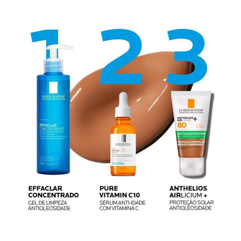 Protetor Solar Facial Antioleosidade La Roche-Posay Anthelios Airlicium  Cor 5.0 - FPS 80 - 40 g