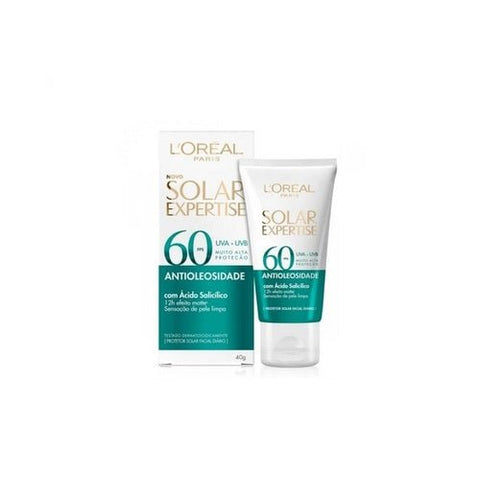 Protetor Solar Facial L'Oréal  Expertise Antioleosidade  Sem Cor - FPS 60 - 40 g