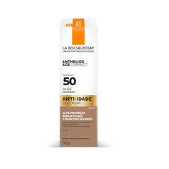 Protetor Solar Facial La Roche-Posay Anthelios Age Correct  Cor 4.0 - FPS 50 - 50 g