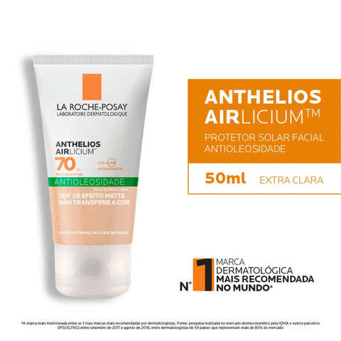 Protetor Solar Facial La Roche-Posay Anthelios Airlicium  Pele Extra Clara - FPS 70 - 40 g