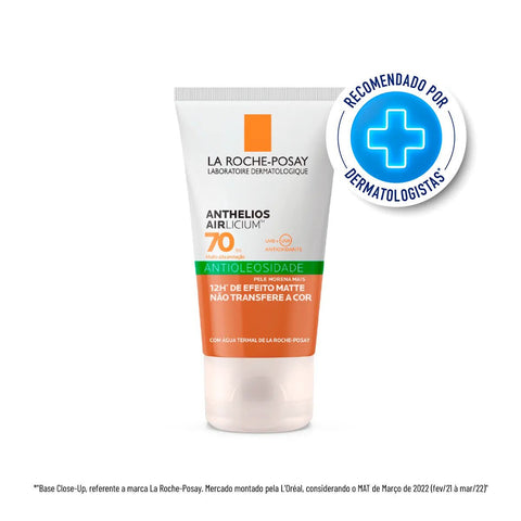 Protetor Solar Facial La Roche-Posay Anthelios Airlicium  Pele Morena Mais - FPS 70 - 40 g