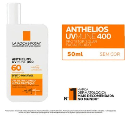 Protetor Solar Facial La Roche-Posay Anthelios UVMune  FPS 60 - 50 mL (A1)