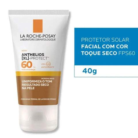 Protetor Solar Facial La Roche-Posay Anthelios [XL]-Protect  Cor Morena Mais - FPS 60 - 40 g