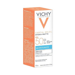 Protetor Solar Facial Vichy Capital Soleil Hydra-Matte  Sem Cor - FPS 50 - 30 g
