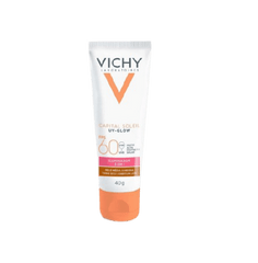 Protetor Solar Facial Vichy Capital Soleil UV-Glow  Pele Média e Negra - FPS 60 - 40 g