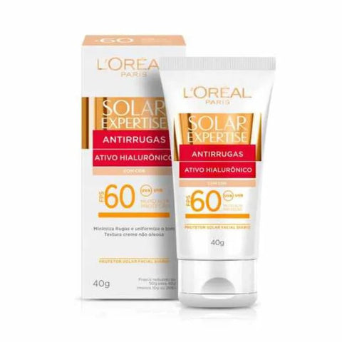 Protetor Solar L'Oréal Expertise Antirrugas  Com Cor - FPS 60 - 40 g