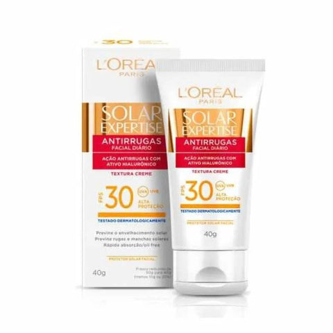 Protetor Solar L'Oréal Expertise Antirrugas  Sem Cor - FPS 30 - 40 g