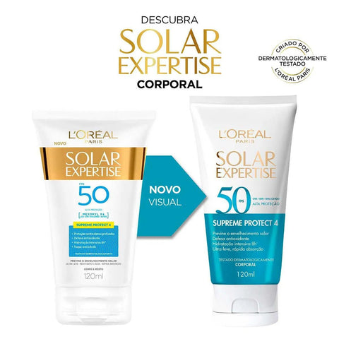 Protetor Solar L'Oréal Expertise Supreme Protect 4  FPS 50 - 120 mL