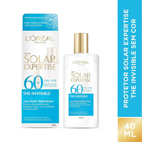 Protetor Solar L'Oréal Expertise The Invisible  Sem Cor - FPS 60 - 40 mL