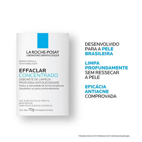 Sabonete Facial em Barra La Roche-Posay Effaclar Concentrado  70 g