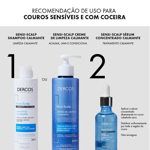 Serum Vichy Dercos  Linha Sensi-Scalp - 50 mL