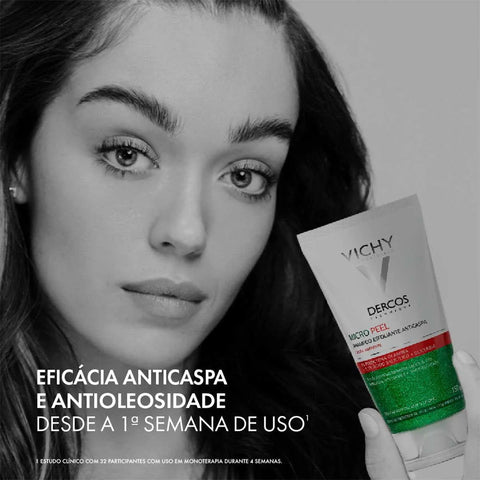 Shampoo Anticaspa Vichy Dercos  Linha Micro Peel - 150 mL