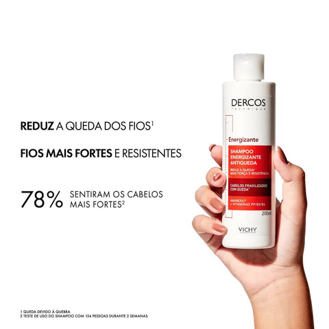 Shampoo Antiqueda Vichy Dercos  Linha Energizante - 200 mL