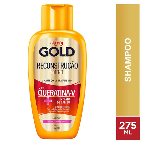 Shampoo Niely Gold Queratina Reparação 300Ml