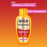 Shampoo Niely Gold Queratina Reparação 300Ml
