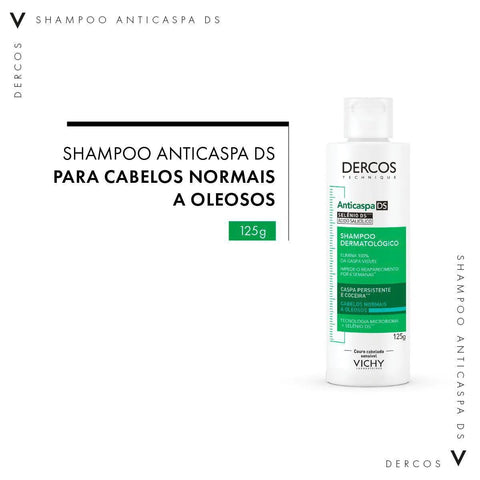 Shampoo Vichy Dercos  Linha Anticaspa DS - Cabelos Normais a Oleosos - 125 g
