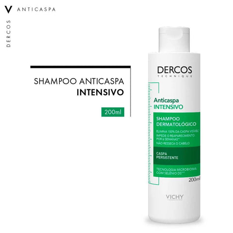 Shampoo Vichy Dercos  Linha Anticaspa Intensivo - 200 mL