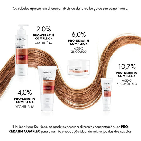 Shampoo Vichy Dercos  Linha Kera-Solutions - 300 mL