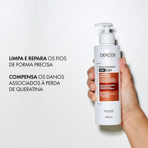 Shampoo Vichy Dercos  Linha Kera-Solutions - 300 mL