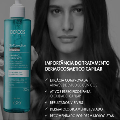 Shampoo Vichy Dercos  Linha Oil-Correction - 200 g