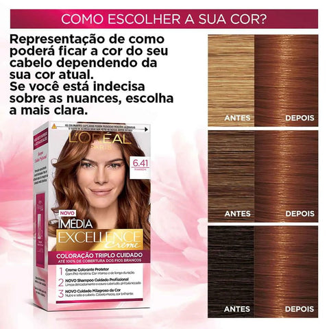 Tinta de Cabelo Permanente L'Oréal Paris Imédia Excellence Creme - Marrom