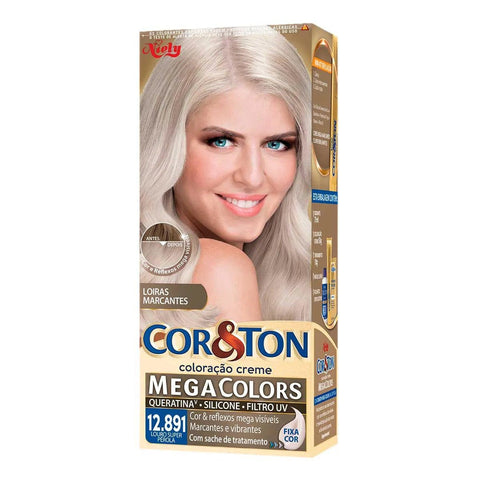Tintura Cor & Ton Mega Colors Nº 12.891 Louro Super Pérola