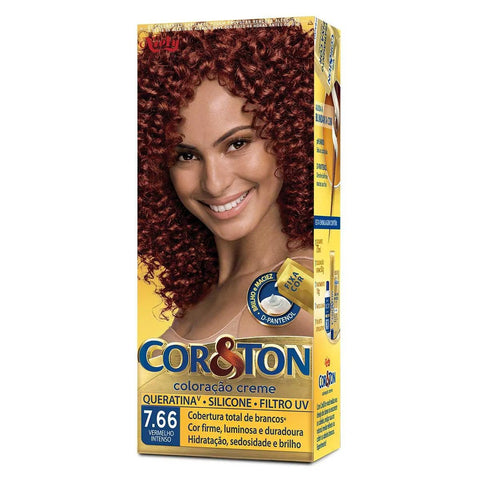 Tintura Cor & Ton Nº 7.66 Vermelho Intenso