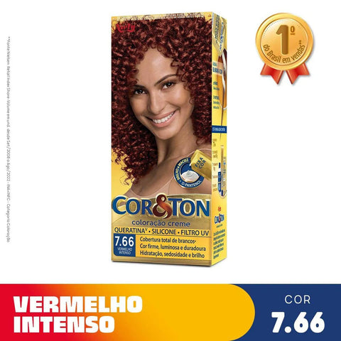 Tintura Cor & Ton Nº 7.66 Vermelho Intenso