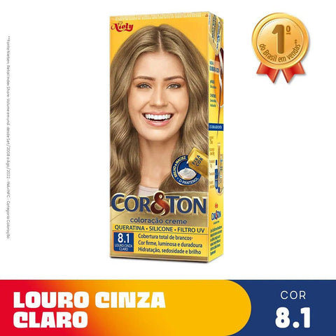 Tintura Cor & Ton Nº 8.1 Louro Cinza Claro