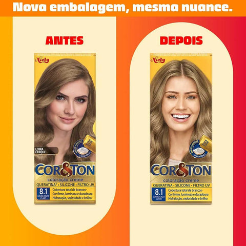 Tintura Cor & Ton Nº 8.1 Louro Cinza Claro