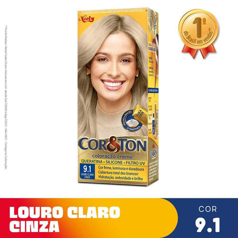 Tintura Cor & Ton Nº 9.1 Louro Claro Cinza