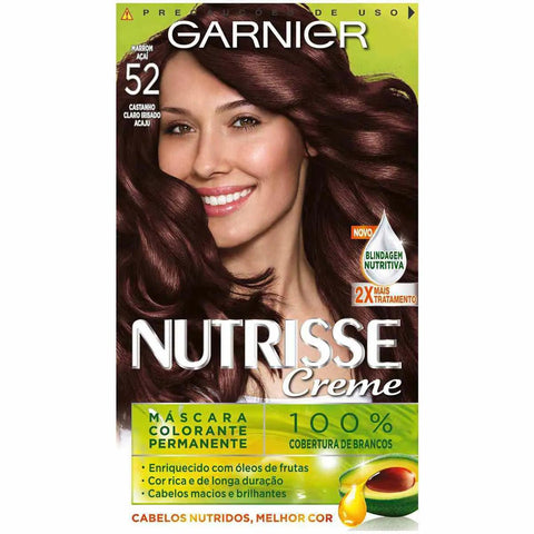 Tintura Garnier Nutrisse Creme Nº 52 Marrom Açaí