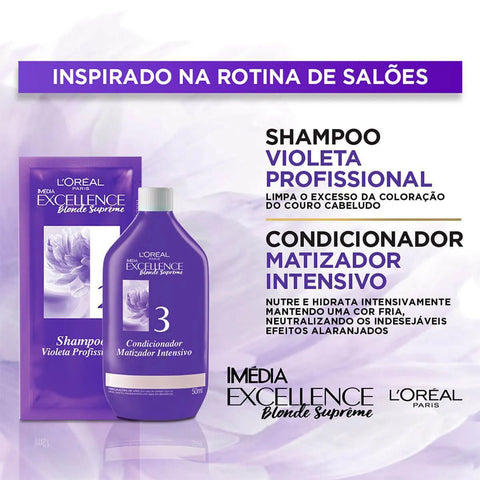 Tintura L'Oréal Imédia Excellence Blondes Suprême Nº 8.12 Louro Claro Pérola