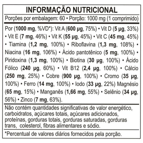 Polivitamínico Glineon AZ  60 Unidades - Comprimido