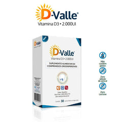 Vitamina D D-Valle  2.000UI - 30 Unidades - Comprimido