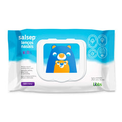 Lenço Umedecido Nasal Salsep Kids  30 Unidades