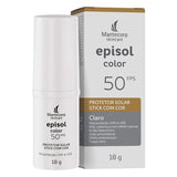 Protetor Solar Facial Episol Color Stick  Claro - FPS 50 - 18 g