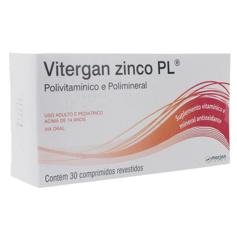 Polivitamínico Vitergan Zinco Plus  30 Unidades - Comprimido