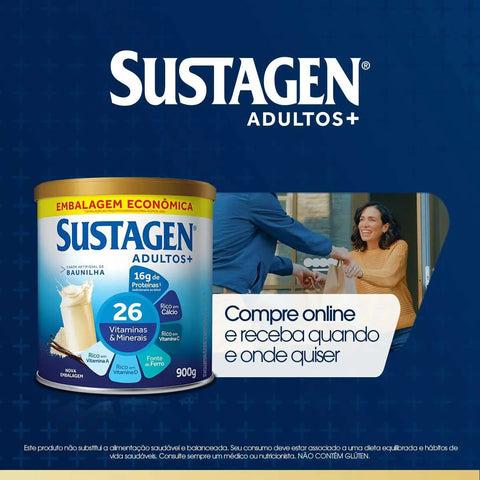 Complemento Alimentar Sustagen Adultos+ Baunilha Com 900g