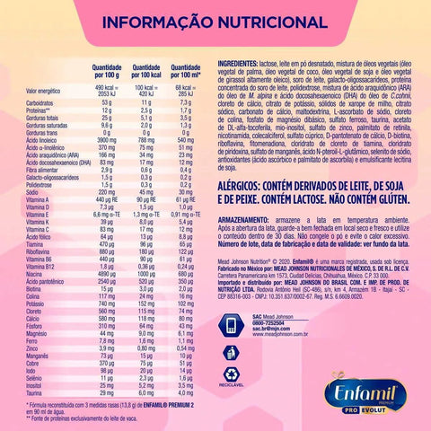 Fórmula Infantil Enfamil Premium  2 - 800 g