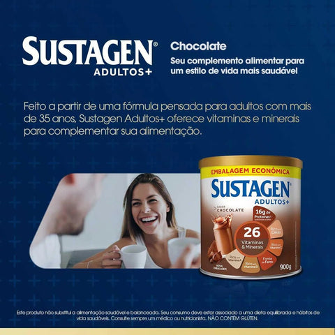 Sustagen Adultos+  Sabor Chocolate - 900 g