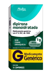 Dipirona Monohidratada (Medley)  1g - 10 Unidades - Comprimido